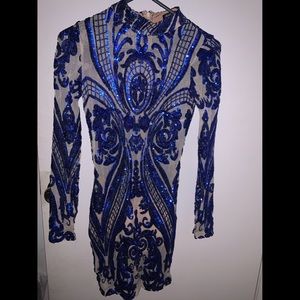 Blue sparkling dress